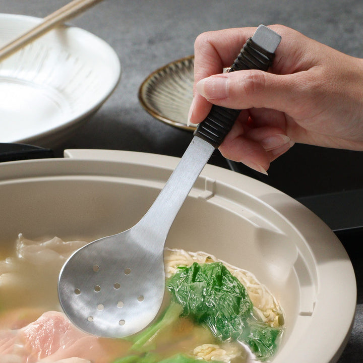 工房アイザワアルミニウムアケビ巻き穴明卓上お玉