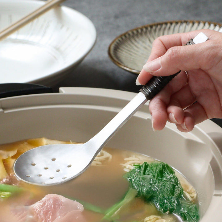 工房アイザワアルミニウムアケビ巻き穴明卓上お玉