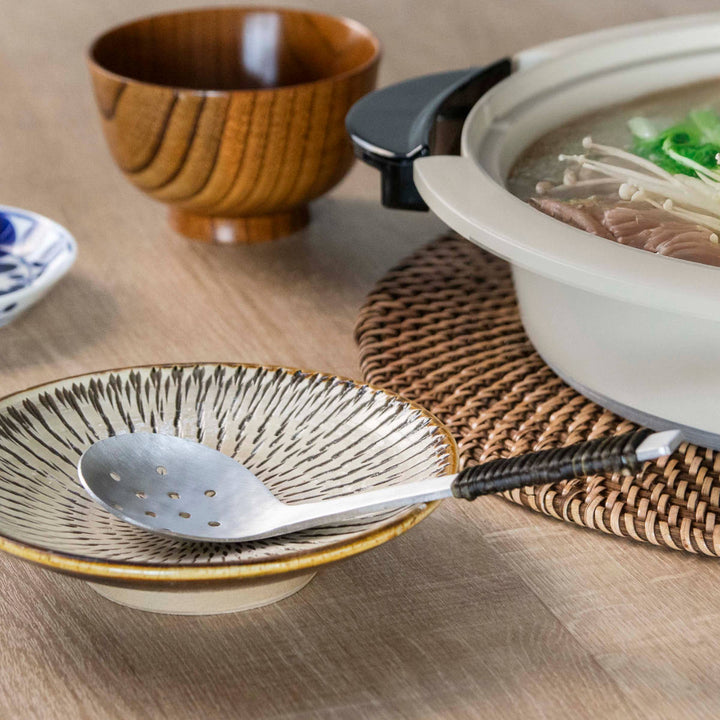 工房アイザワアルミニウムアケビ巻き穴明卓上お玉