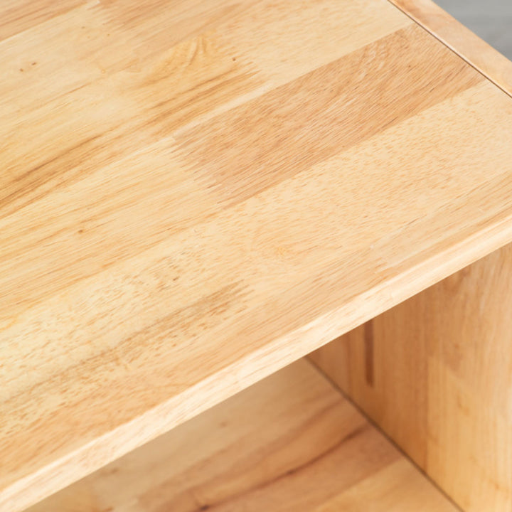 オープンシェルフ3×3幅109cmラバーウッド無垢材