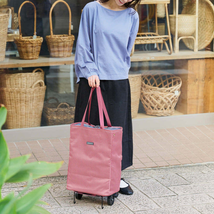 ショッピングカートcocoro折りたためる軽量ハンディトートカート