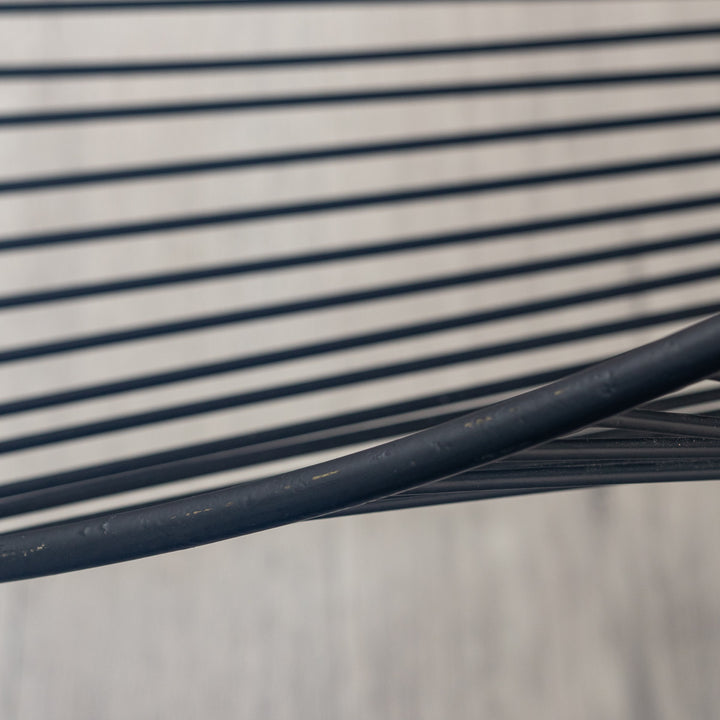 ラウンジチェア座面高36cmワイヤーワイドチェアアンティーク調ミーチェ