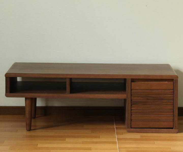 リビングテーブル高さ47cm天板長方形収納付センターテーブル