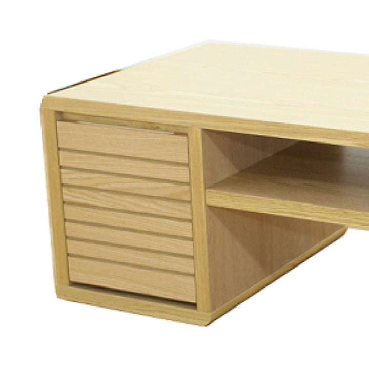 リビングテーブル高さ47cm天板長方形収納付センターテーブル