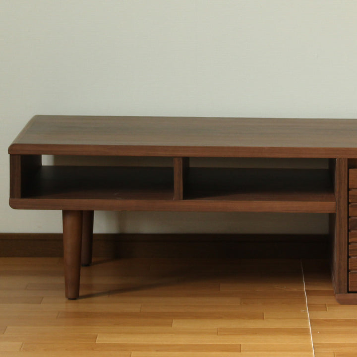 リビングテーブル高さ47cm天板長方形収納付センターテーブル