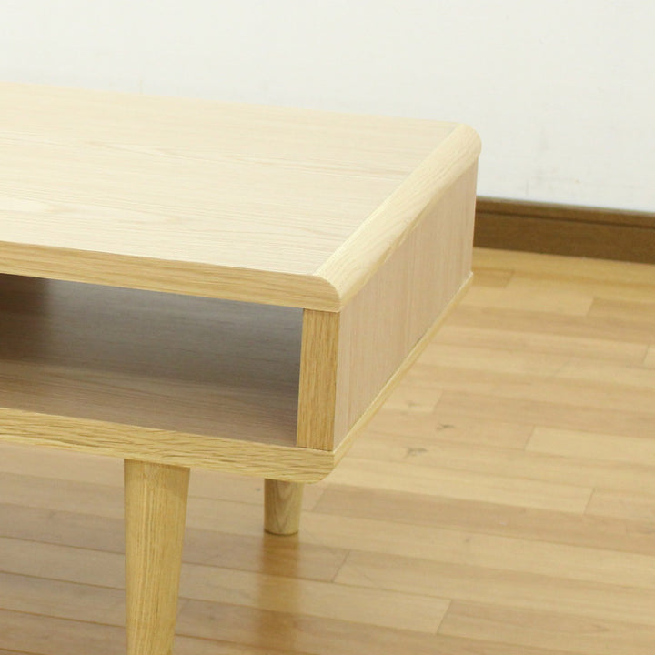 リビングテーブル高さ47cm天板長方形収納付センターテーブル