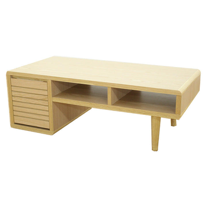 リビングテーブル高さ47cm天板長方形収納付センターテーブル