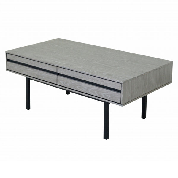 リビングテーブル高さ40cm天板長方形収納付センターテーブル