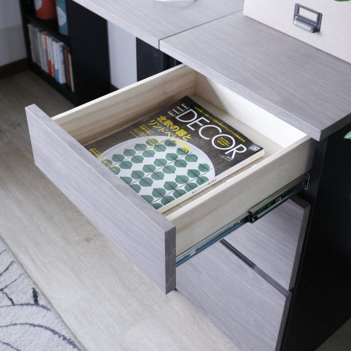 デスクワゴン3段キャスター付幅40cm