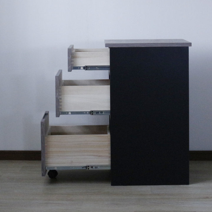 デスクワゴン3段キャスター付幅40cm