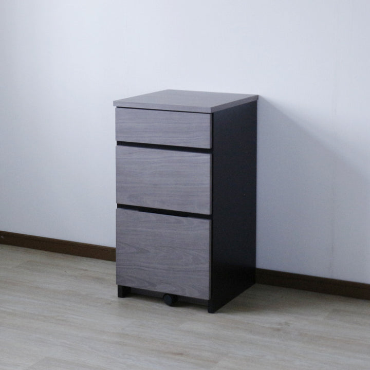 デスクワゴン3段キャスター付幅40cm