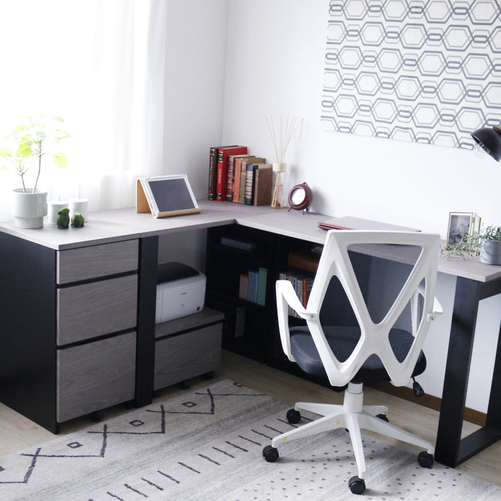 プリンターワゴン幅43cm引出し付キャスター付