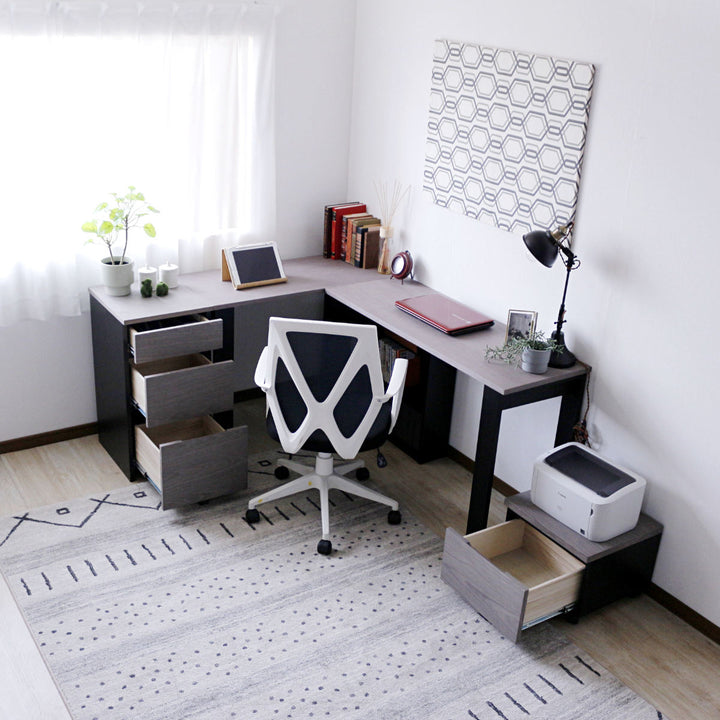 プリンターワゴン幅43cm引出し付キャスター付