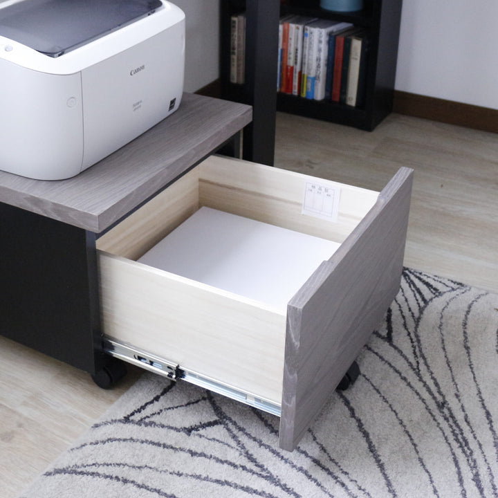 プリンターワゴン幅43cm引出し付キャスター付