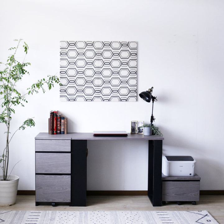 プリンターワゴン幅43cm引出し付キャスター付