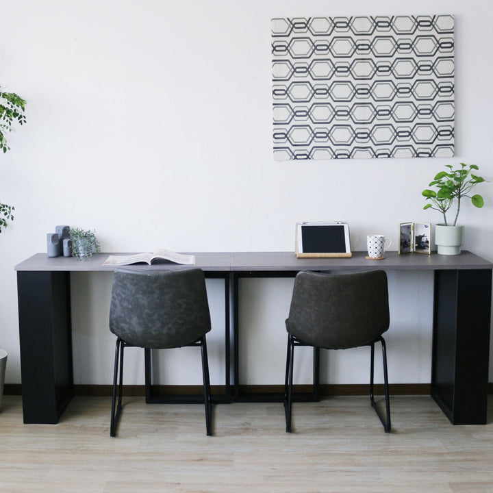 ワークデスク幅120cm収納棚付