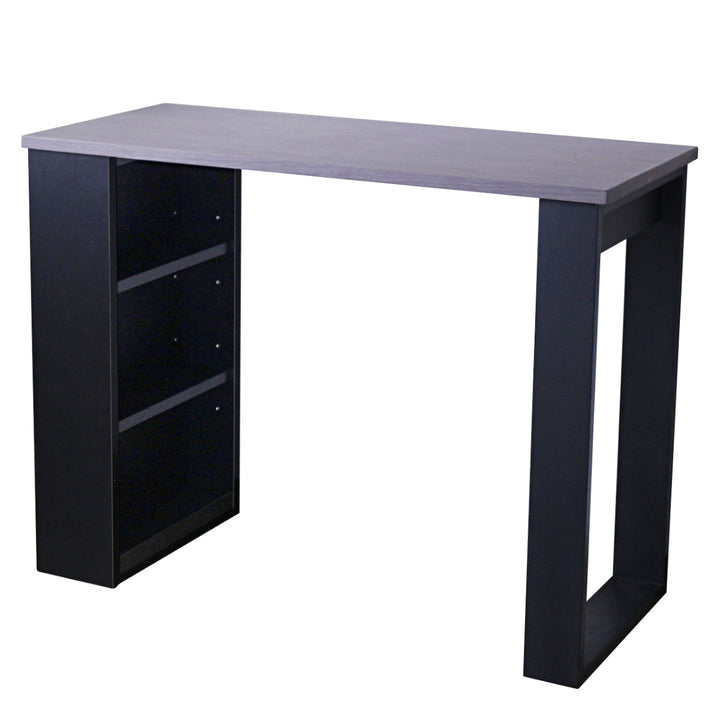 ワークデスク幅120cm収納棚付