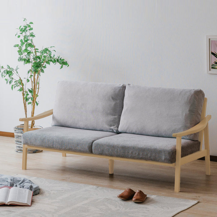 ソファ3人掛け幅180cmナチュラルフレーム