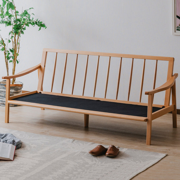 ソファ3人掛け幅180cmブラウンフレーム