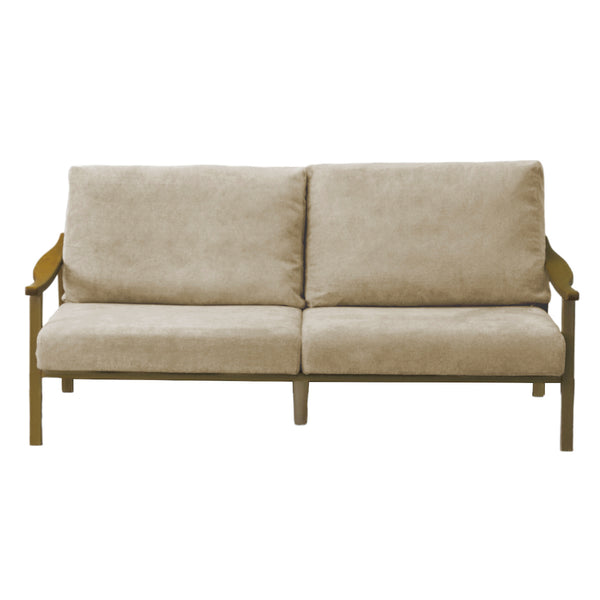 ソファ3人掛け幅180cmブラウンフレーム