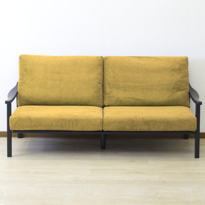 ソファ3人掛け幅180cmブラックフレーム