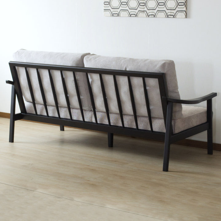 ソファ3人掛け幅180cmブラックフレーム