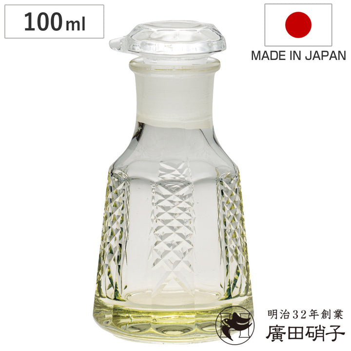 廣田硝子醤油差し矢来100mlガラス製江戸切子日本製