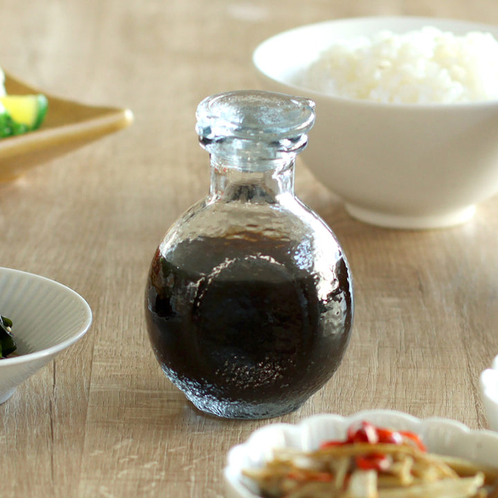 醤油差し100mlガラス製かすりねじ式醤油注ぎ廣田硝子日本製