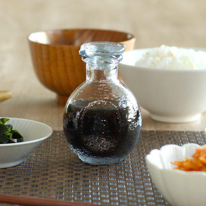 醤油差し100mlガラス製かすりねじ式醤油注ぎ廣田硝子日本製