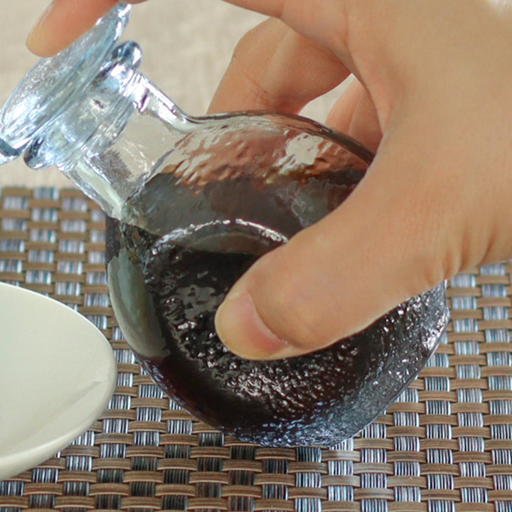 醤油差し100mlガラス製かすりねじ式醤油注ぎ廣田硝子日本製