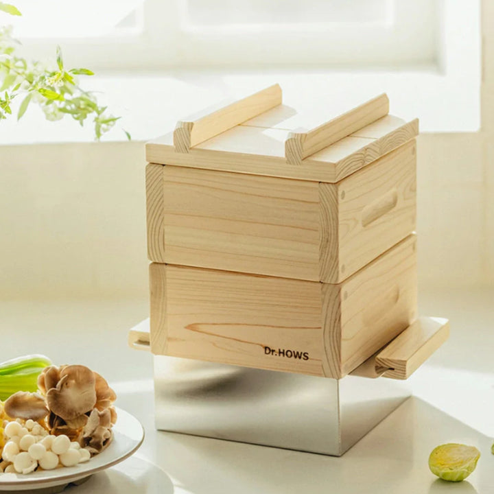 ひのき蒸し器ミニ2段IH対応JADAMドクターハウス