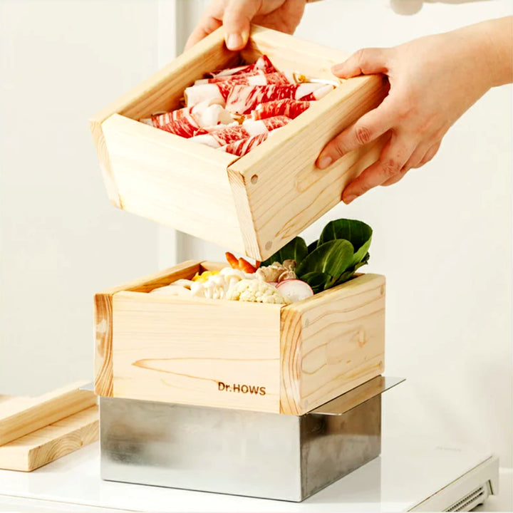 ひのき蒸し器ミニ2段IH対応JADAMドクターハウス