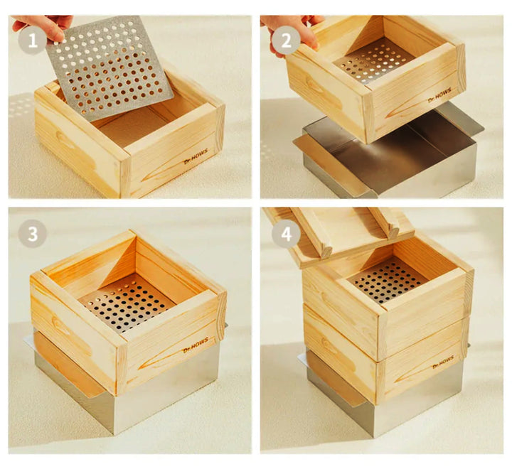 ひのき蒸し器ミニ2段IH対応JADAMドクターハウス