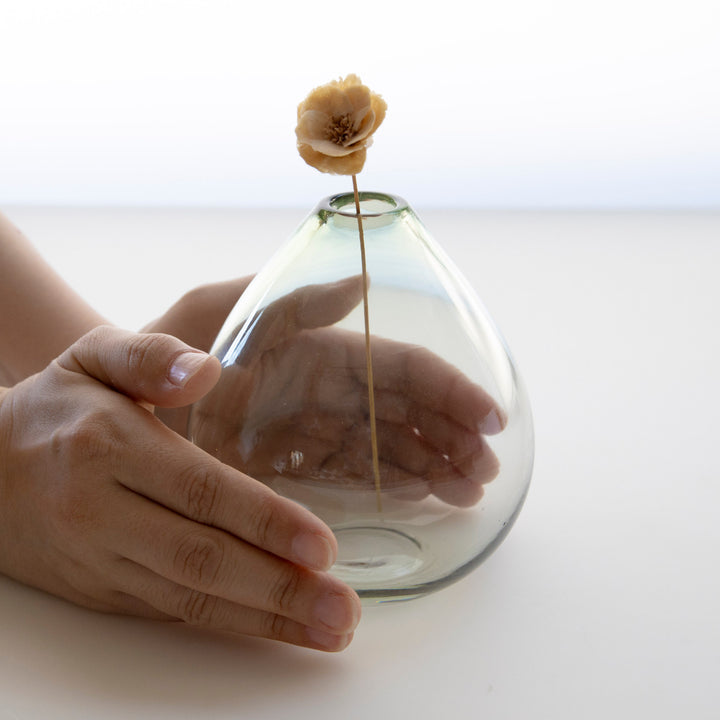 花瓶ガラスベースミスルトードロップ