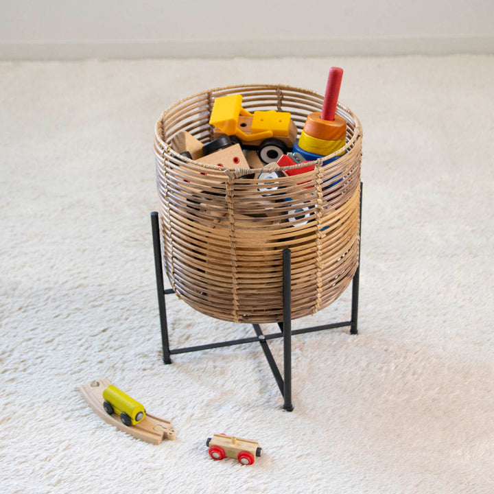 鉢カバートークラウタフェイクPEPPスタンド付きバスケットラウンドL