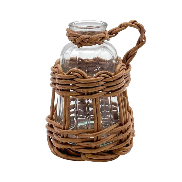 花瓶ヴァスフェイクPE柳フラワーベースハンドル型S