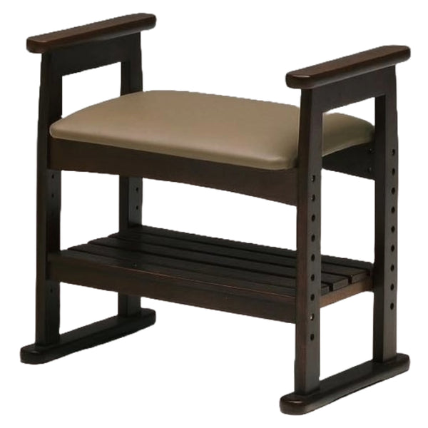 高座椅子座面高40cm収納棚付サポートチェアクレソン