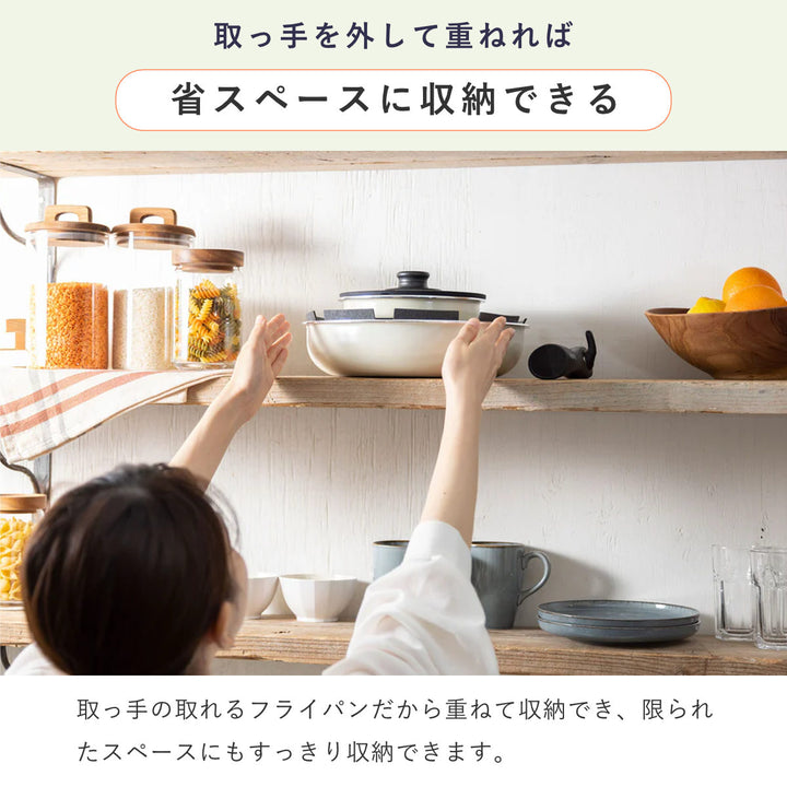 GREENPANクリックシェフフライパン5点セット着脱ハンドル付き