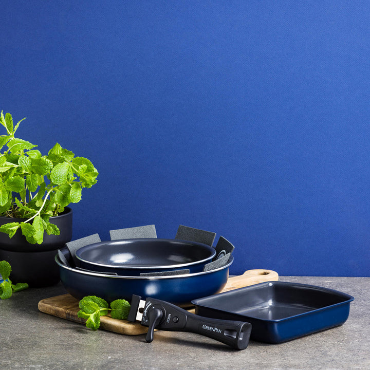 GREENPANクリックシェフフライパン5点セット着脱ハンドル付き