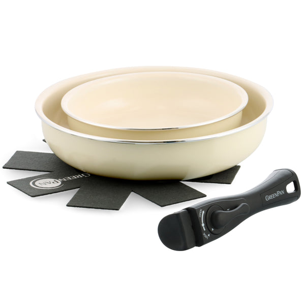 GREENPANクリックシェフフライパン4点セット着脱ハンドル付き