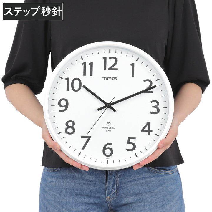 掛け時計シグナルキーパーMAG無線LANステップ秒針秒針停止機能付き