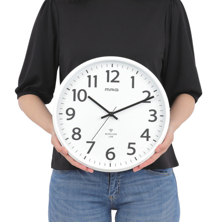 掛け時計シグナルキーパーMAG無線LANステップ秒針秒針停止機能付き