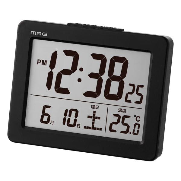 目覚まし時計ブリムデジタル時計MAG温度計付き