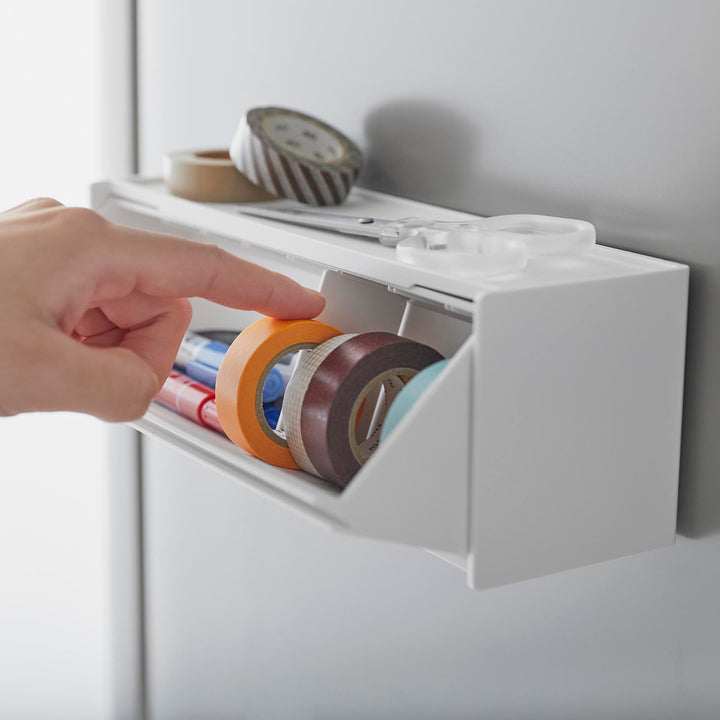 山崎実業towerマグネットマスキングテープ収納ケースタワー