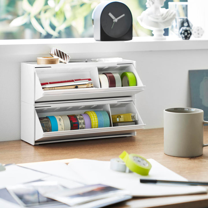 山崎実業towerマグネットマスキングテープ収納ケースタワー