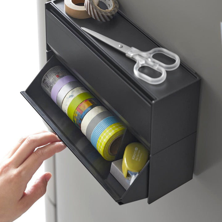 山崎実業towerマグネットマスキングテープ収納ケースタワー