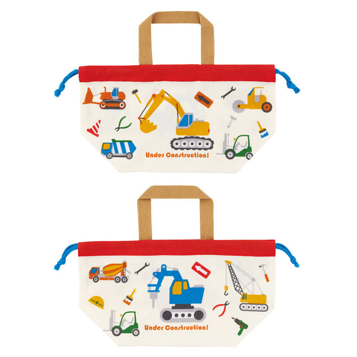 お弁当袋ランチ巾着2枚セットはたらくクルマ