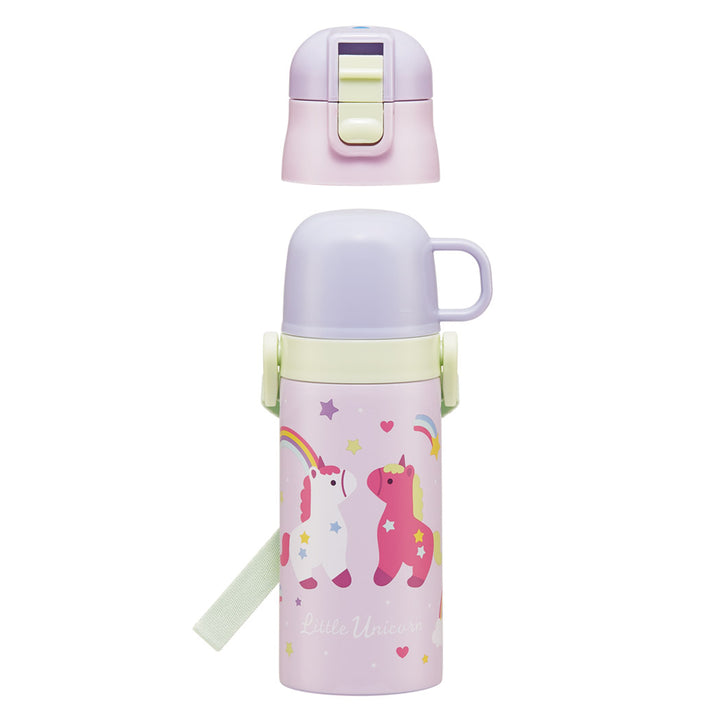 水筒350ml420ml子供用2WAYボトルリトルユニコーン