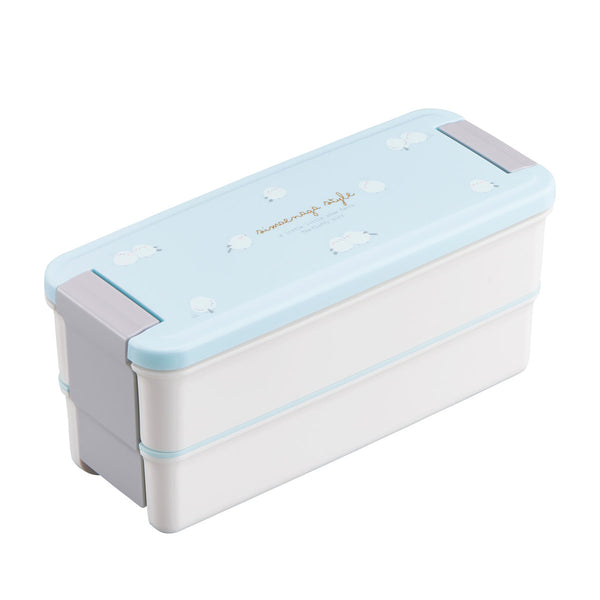 弁当箱650mlシマエナガランチボックス二段仕切付