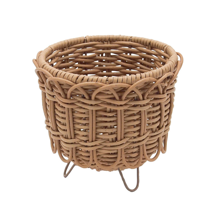 鉢カバーフラワーポットブルーメフェイクPEラタンスタンドバスケットS